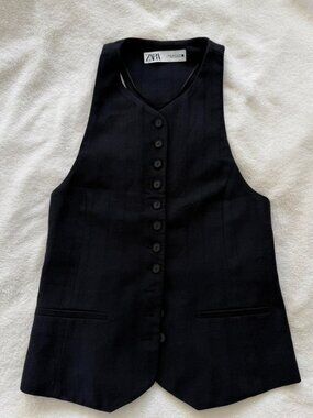 Zara Women's Black Vest